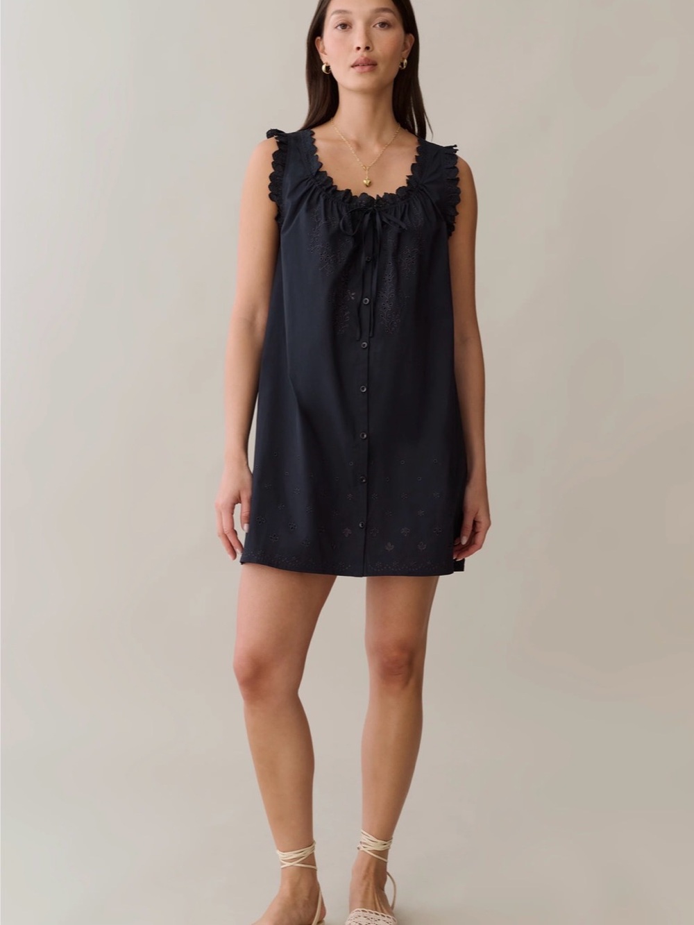 Sorella Caroline Cotton Dress in Black